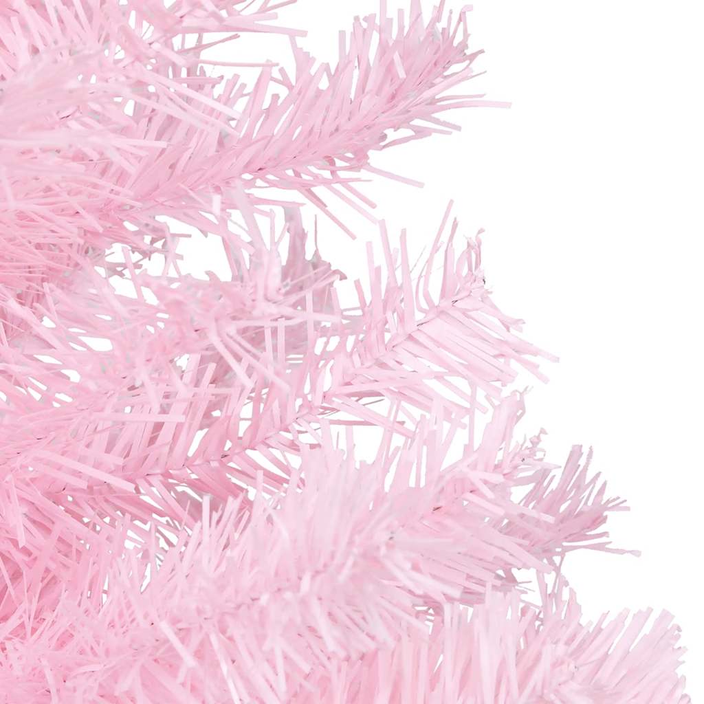Künstlicher Weihnachtsbaum Mit Beleuchtung & Kugeln 120Cm Rosa