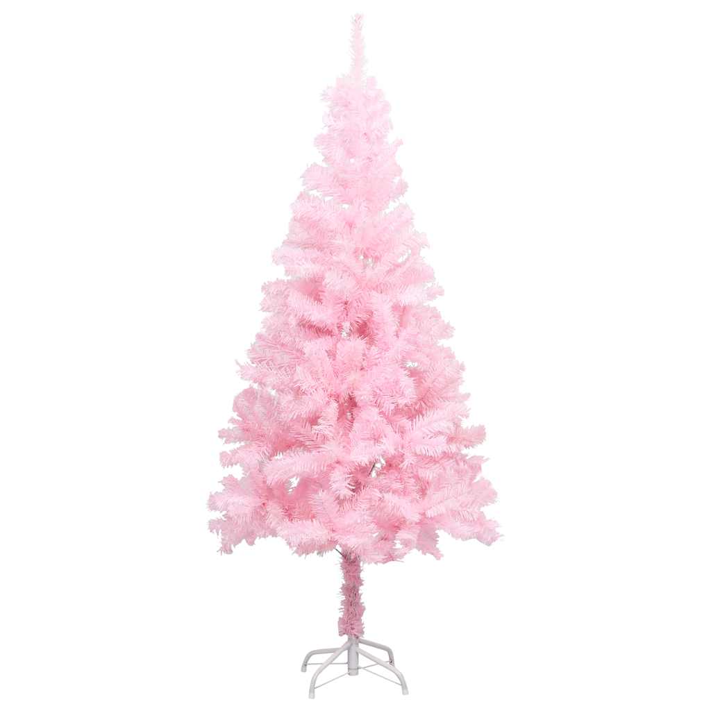 Künstlicher Weihnachtsbaum Mit Beleuchtung & Kugeln 150Cm Rosa