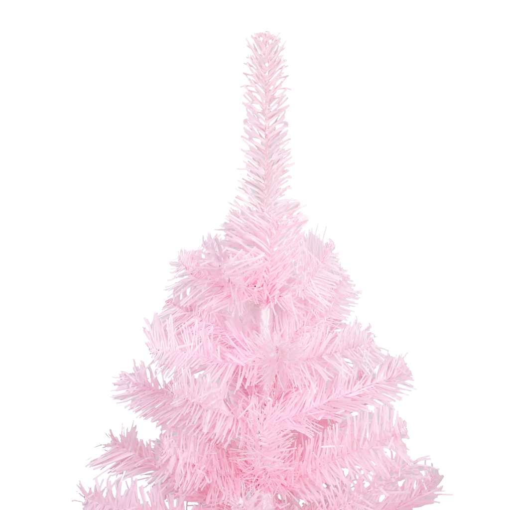 Künstlicher Weihnachtsbaum Mit Beleuchtung & Kugeln 150Cm Rosa