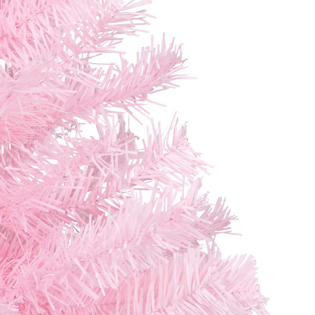 Künstlicher Weihnachtsbaum Mit Beleuchtung & Kugeln 150Cm Rosa