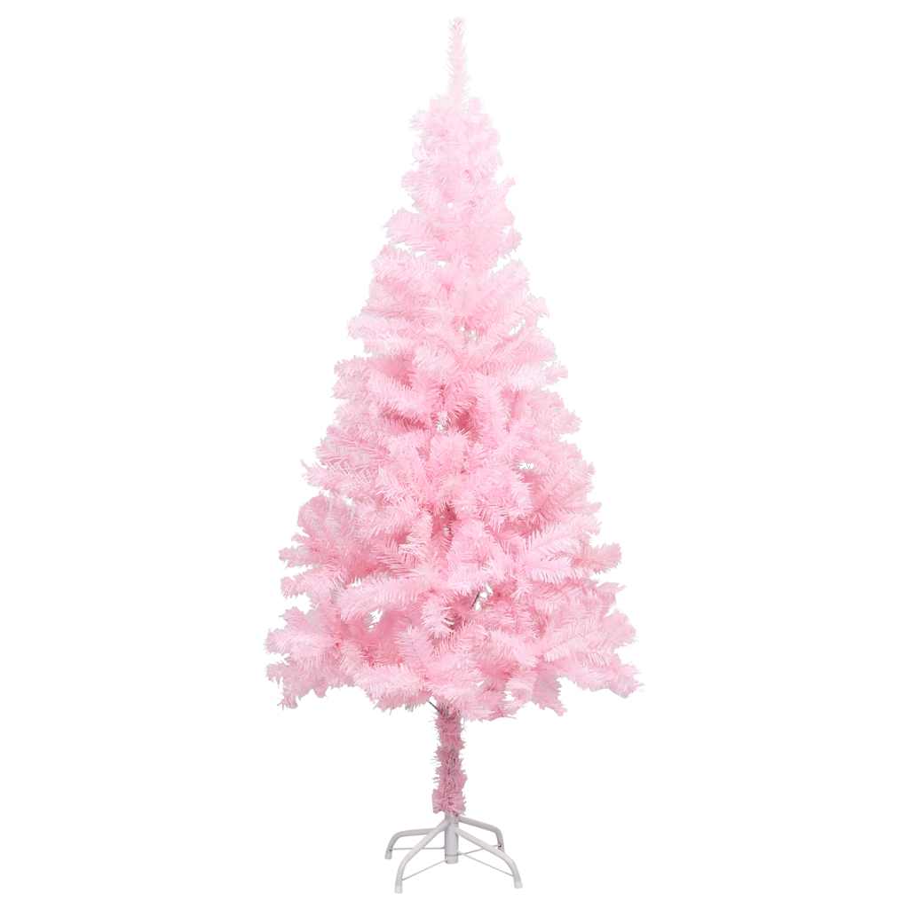 Künstlicher Weihnachtsbaum Mit Beleuchtung & Kugeln Rosa 180Cm Rosa Und Rosé
