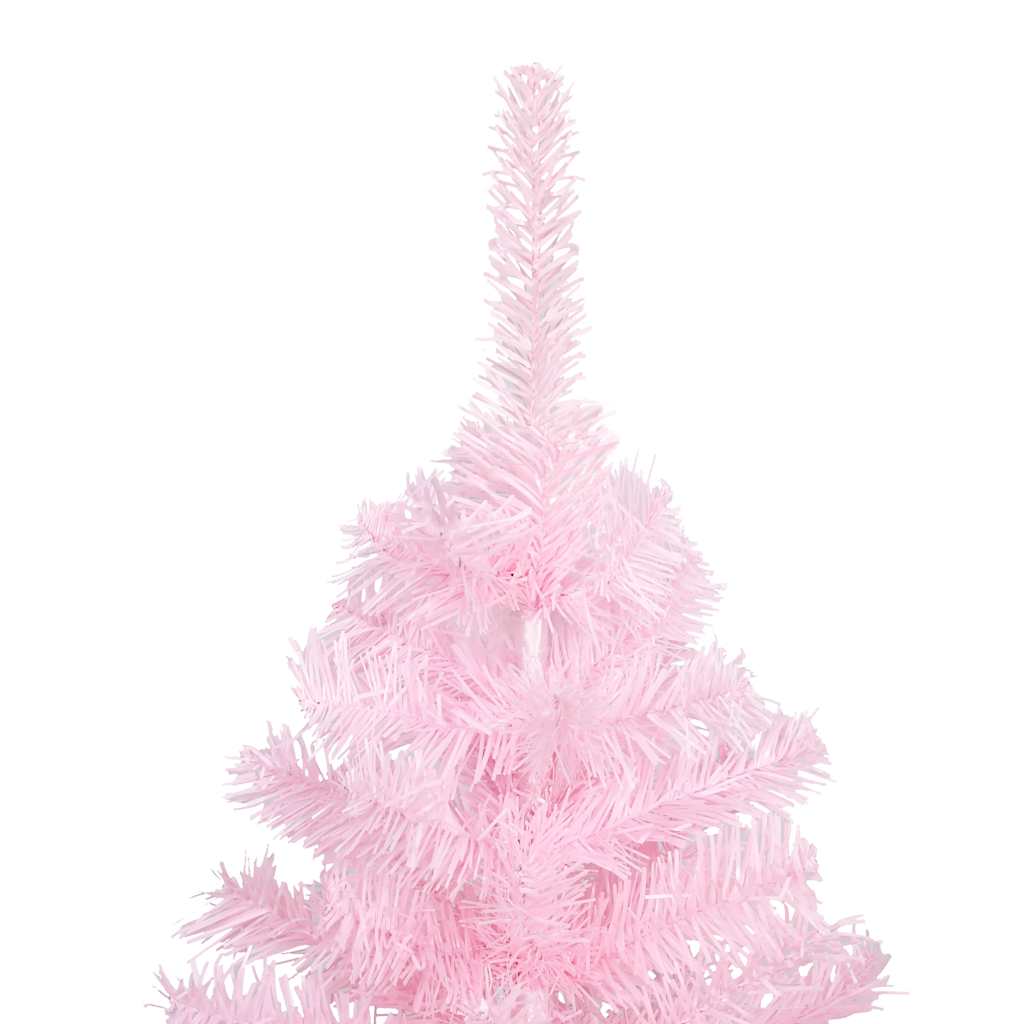 Künstlicher Weihnachtsbaum Mit Beleuchtung & Kugeln Rosa 180Cm Rosa Und Rosé