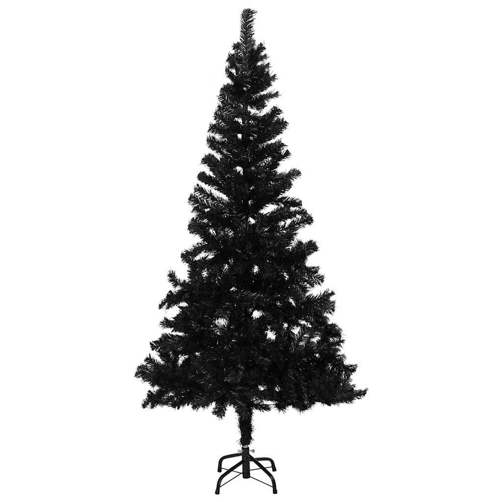 Künstlicher Weihnachtsbaum Beleuchtung & Kugeln Schwarz 180 Cm Schwarz Und Rosé