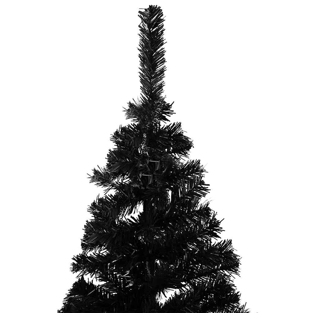Künstlicher Weihnachtsbaum Beleuchtung & Kugeln Schwarz 180 Cm Schwarz Und Rosé