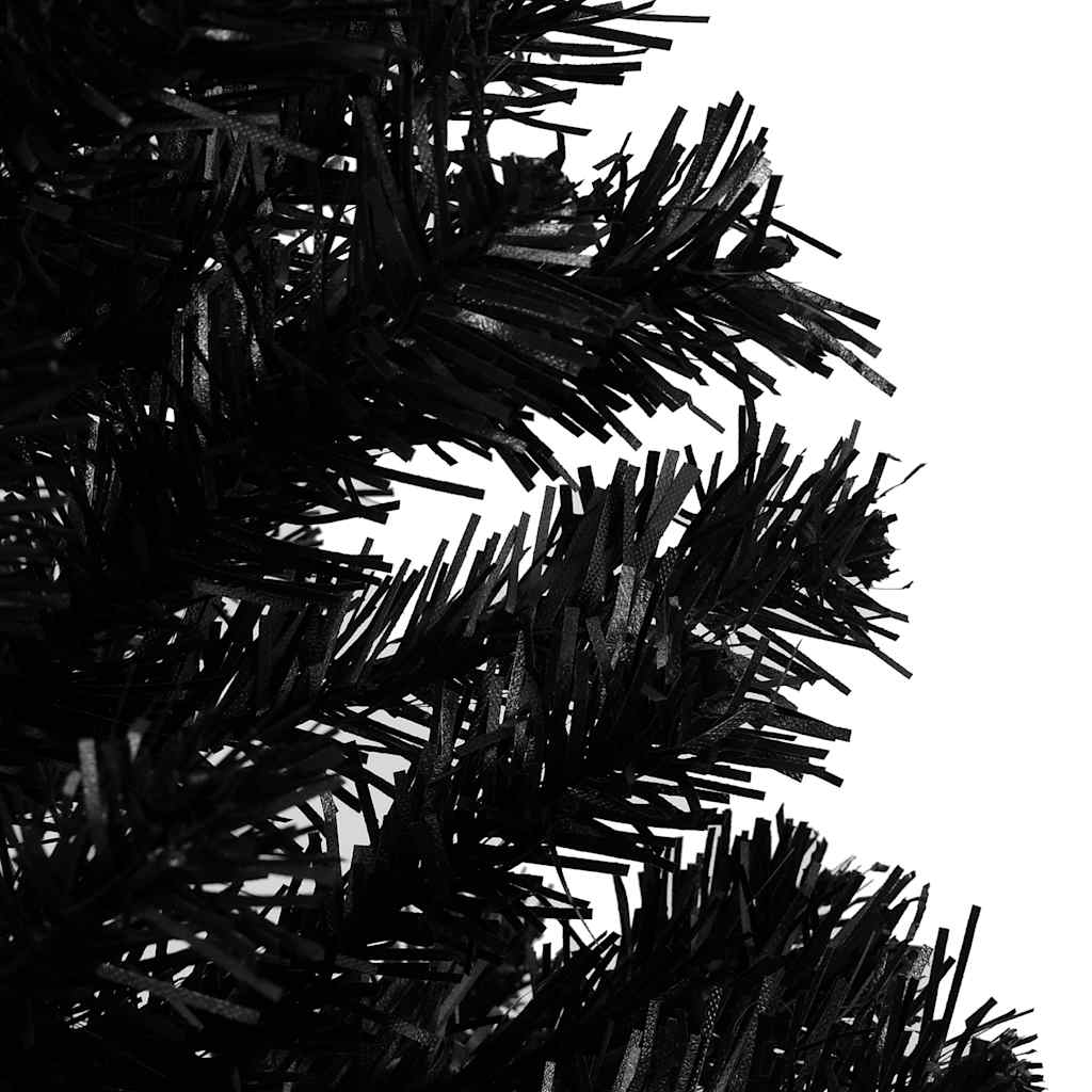 Künstlicher Weihnachtsbaum Beleuchtung & Kugeln Schwarz 180 Cm Schwarz Und Rosé