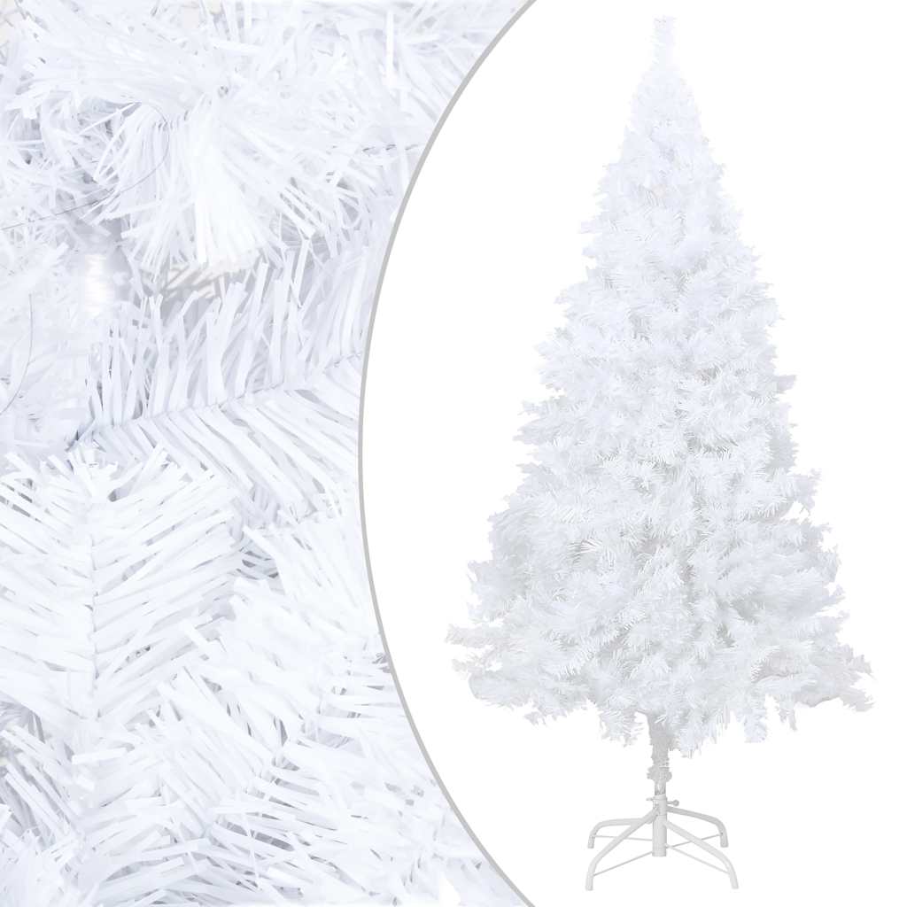 Künstlicher Weihnachtsbaum Mit Beleuchtung & Kugeln Weiß