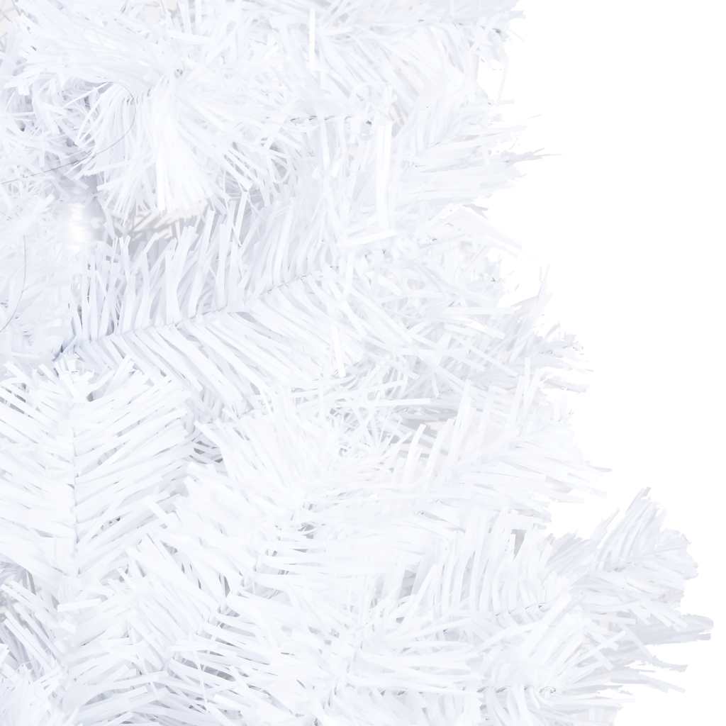 Künstlicher Weihnachtsbaum Mit Beleuchtung & Kugeln Weiß