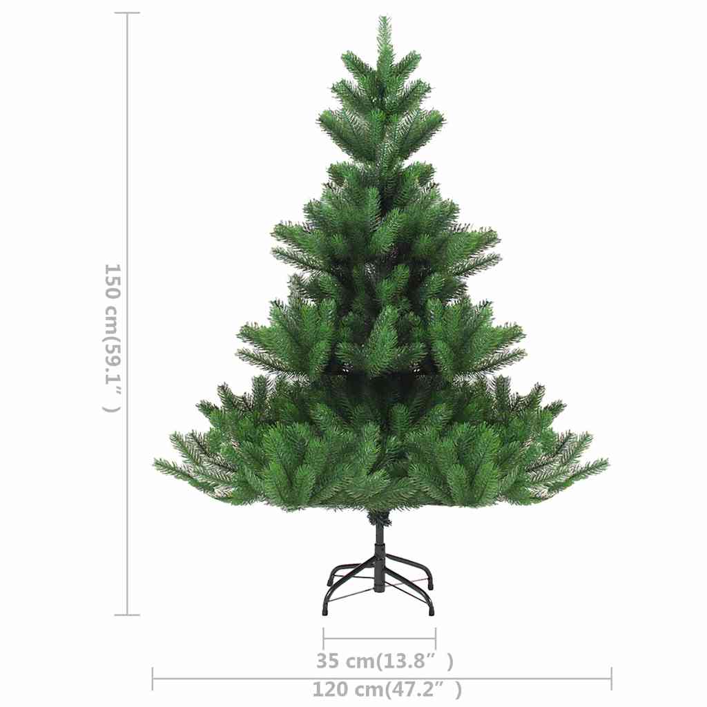 Künstlicher Weihnachtsbaum Nordmann Led & Kugeln Grün 150 Cm Rose
