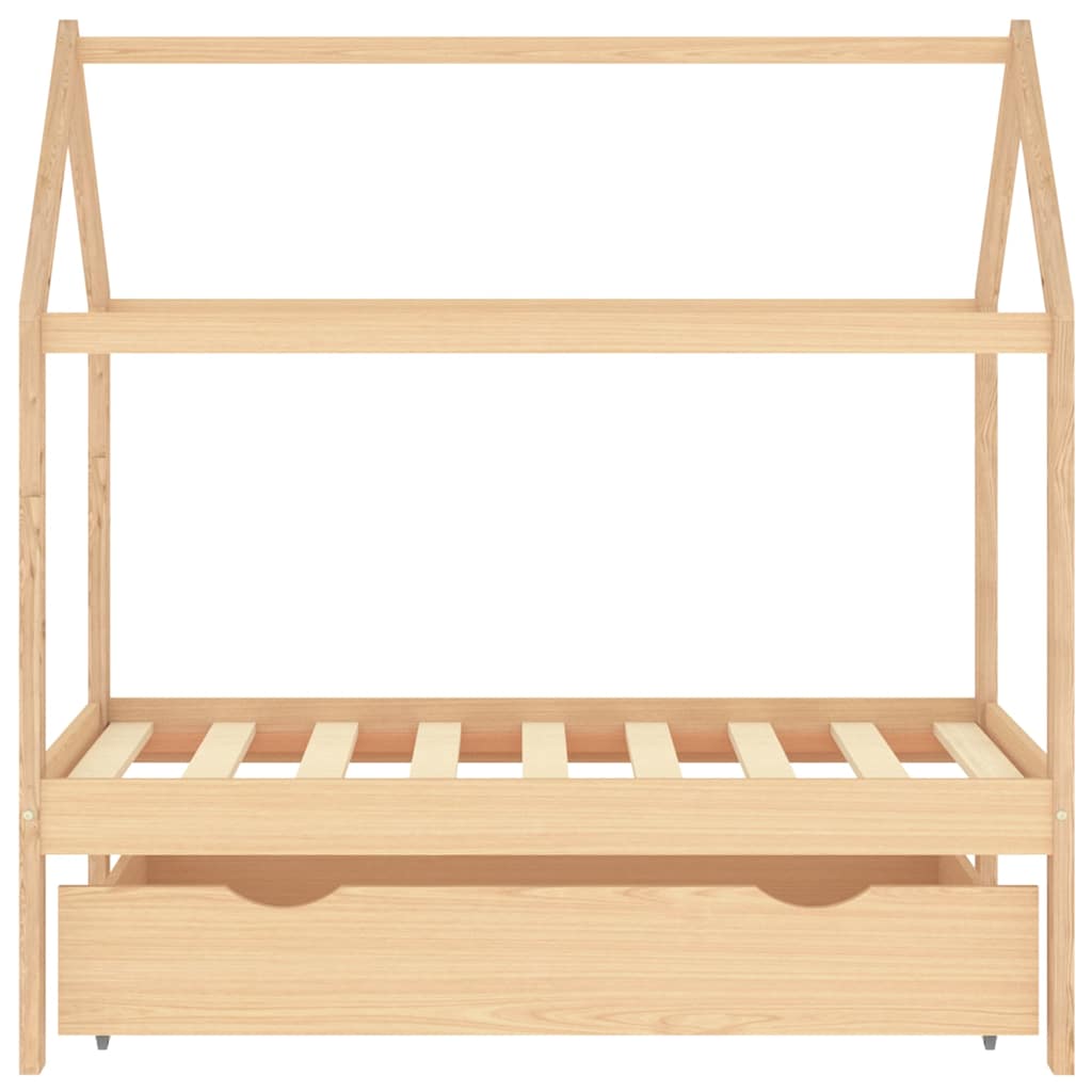 Kinderbett Mit Schublade Massivholz Kiefer