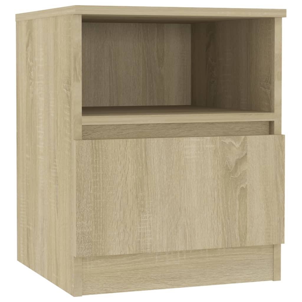 Nachttische 2 Stk. Sonoma-Eiche 40X40X50 Cm Holzwerkstoff
