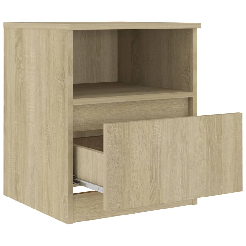 Nachttische 2 Stk. Sonoma-Eiche 40X40X50 Cm Holzwerkstoff