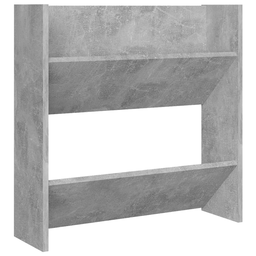Wand-Schuhschrank Holzwerkstoff Betongrau