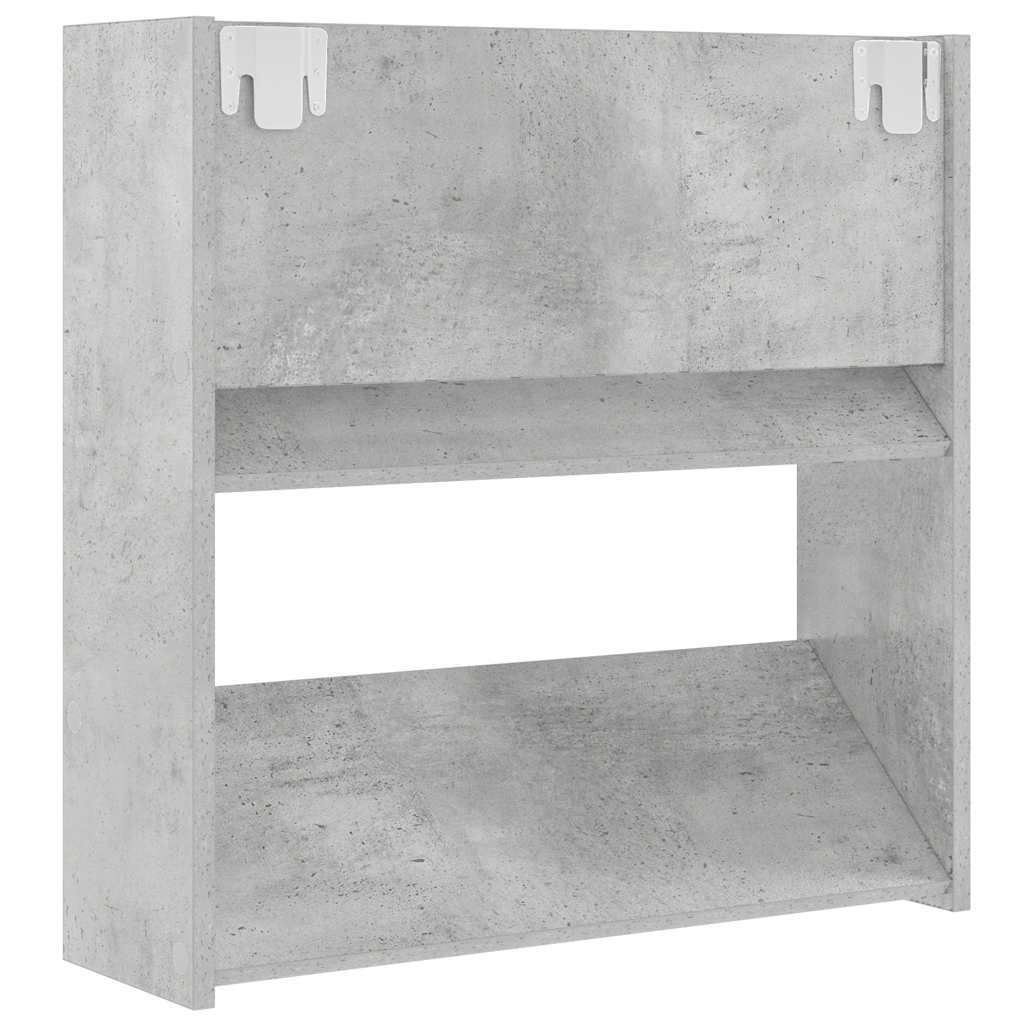 Wand-Schuhschrank Holzwerkstoff Betongrau