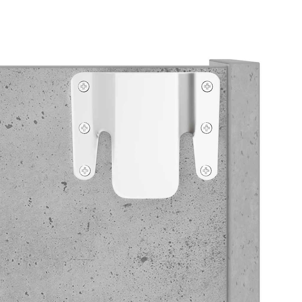 Wand-Schuhschrank Holzwerkstoff Betongrau