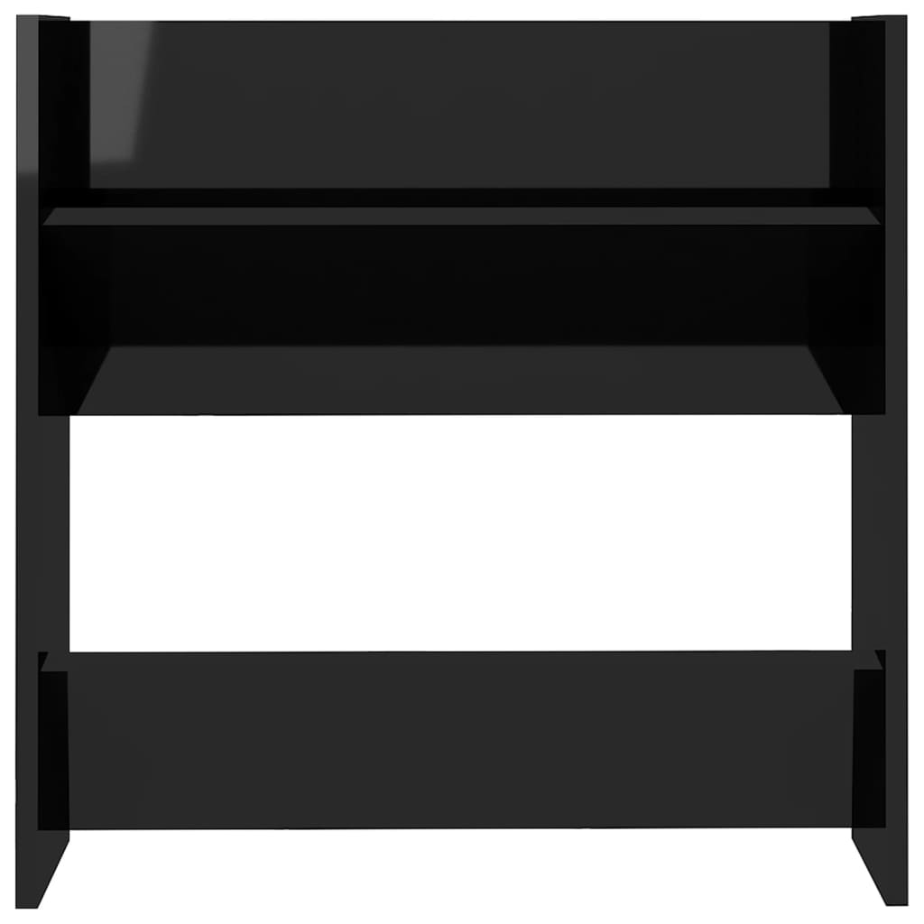 Wand-Schuhschränke 2 Stk. Hochglanz-Schwarz