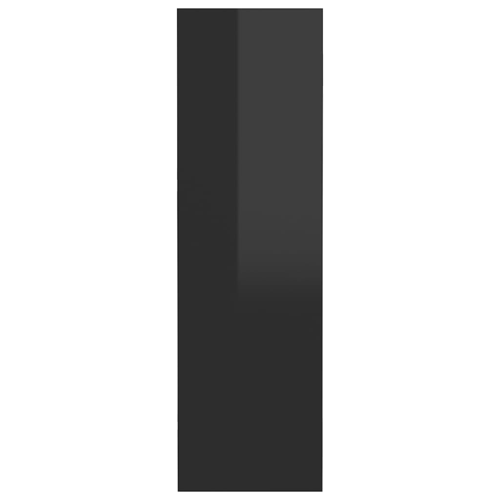 Wand-Schuhschränke 2 Stk. Hochglanz-Schwarz