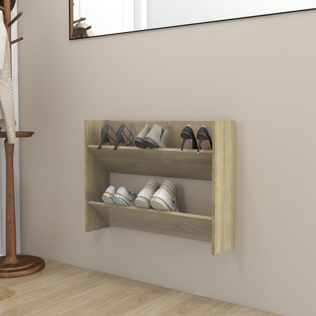 Wand-Schuhschrank Sonoma-Eiche Holzwerkstoff Sonoma Eiche