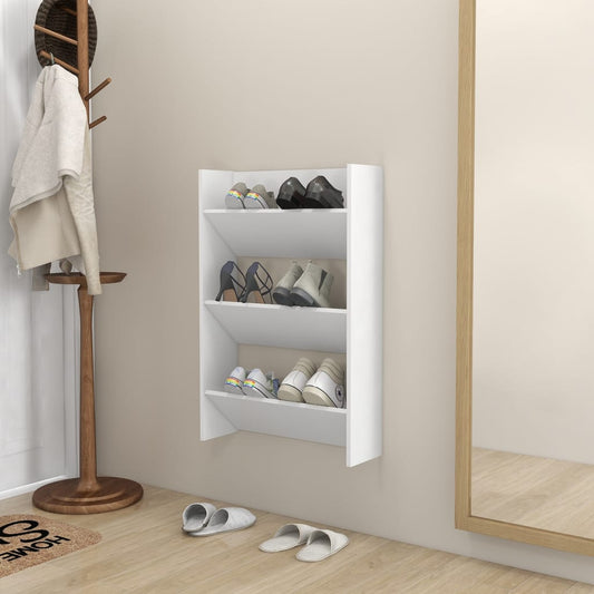 Wand-Schuhschrank Holzwerkstoff Weiß