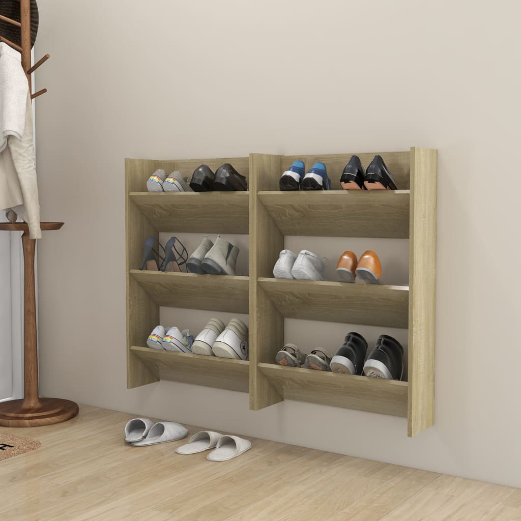 Wand-Schuhschrank Sonoma-Eiche Holzwerkstoff Sonoma Eiche