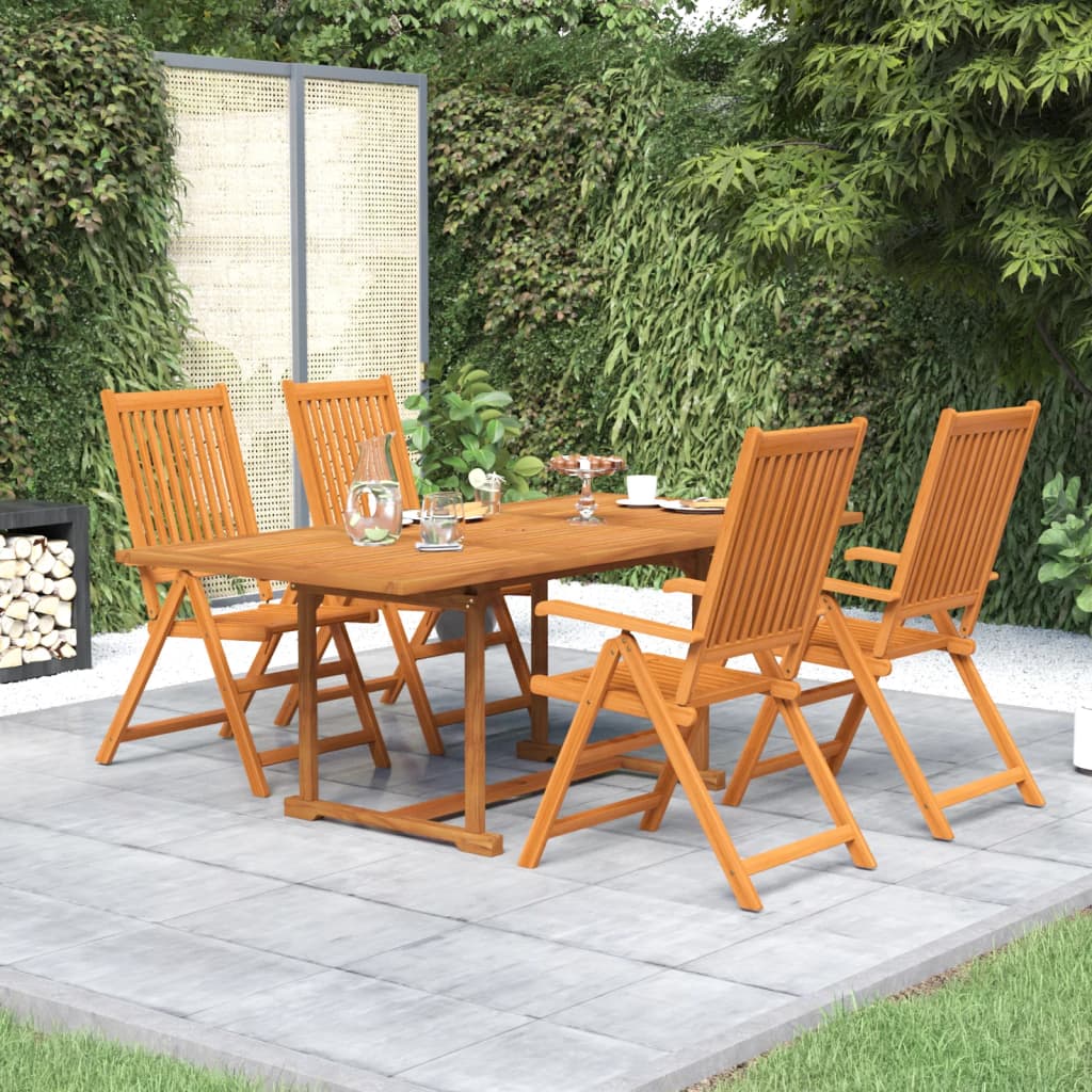 5-Tlg. Garten-Essgruppe Massivholz Akazie 150-200 Cm