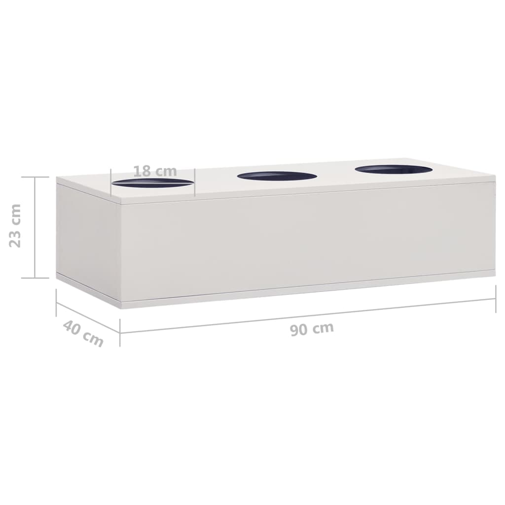 Büro-Blumenkasten 90X40X23 Cm Stahl