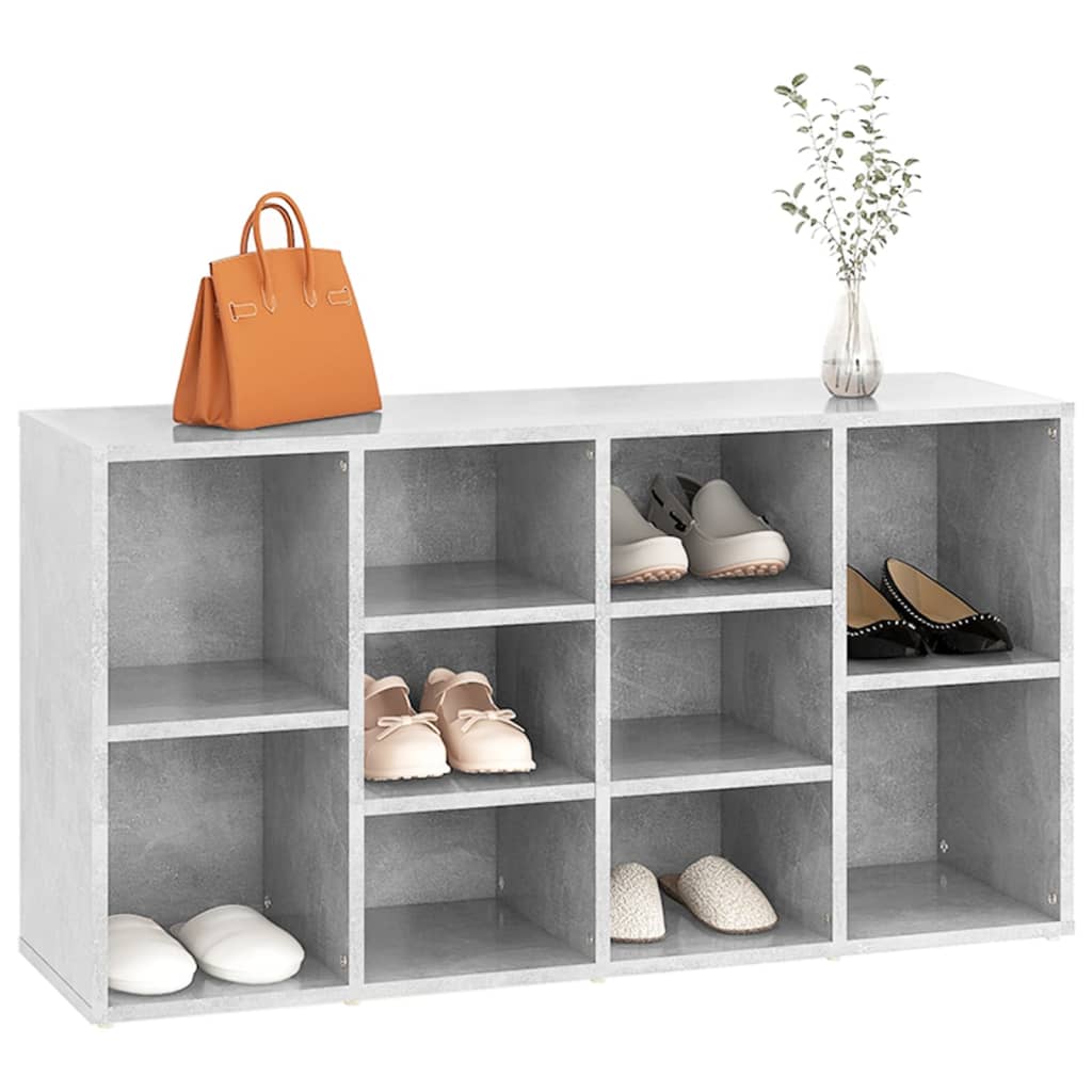Schuhbank 103X30X55 Cm Holzwerkstoff Betongrau