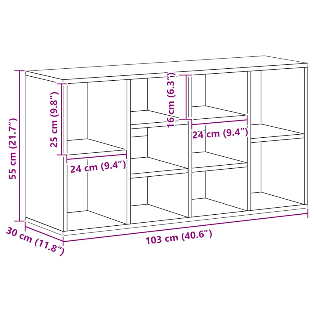 Schuhbank 103X30X55 Cm Holzwerkstoff Betongrau