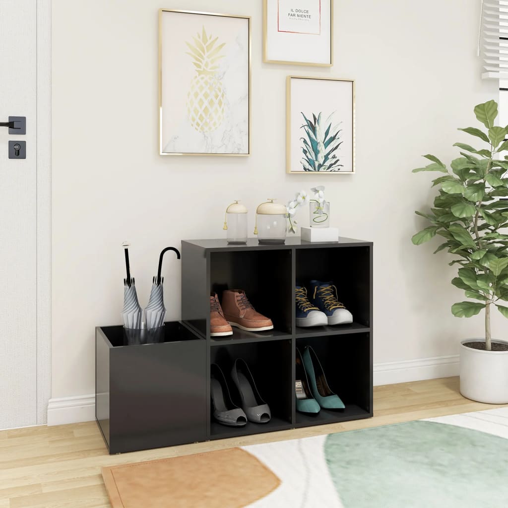 Flur-Schuhschrank 105X35,5X70 Cm Holzwerkstoff Grau