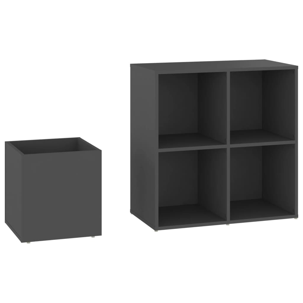 Flur-Schuhschrank 105X35,5X70 Cm Holzwerkstoff Grau