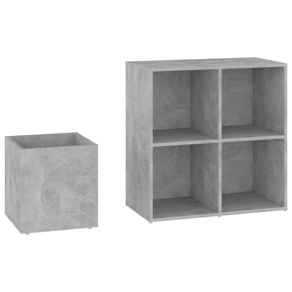 Flur-Schuhschrank 105X35,5X70 Cm Holzwerkstoff Betongrau