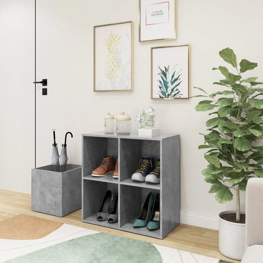 Flur-Schuhschrank 105X35,5X70 Cm Holzwerkstoff Betongrau