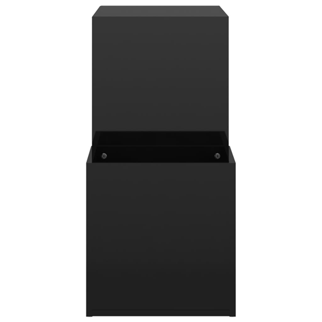 Flur-Schuhschrank 105X35,5X70Cm Holzwerkstoff Hochglanz-Schwarz