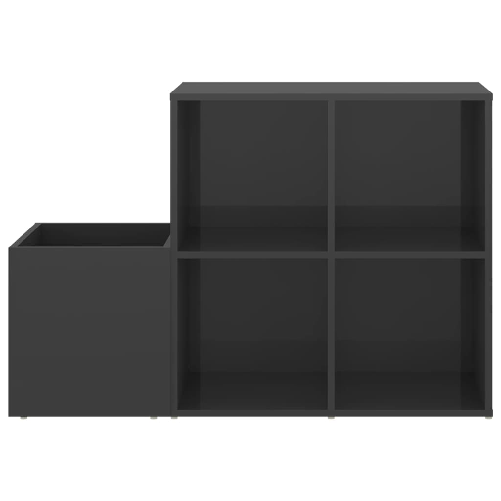 Flur-Schuhschrank 105X35,5X70 Cm Holzwerkstoff Hochglanz-Grau