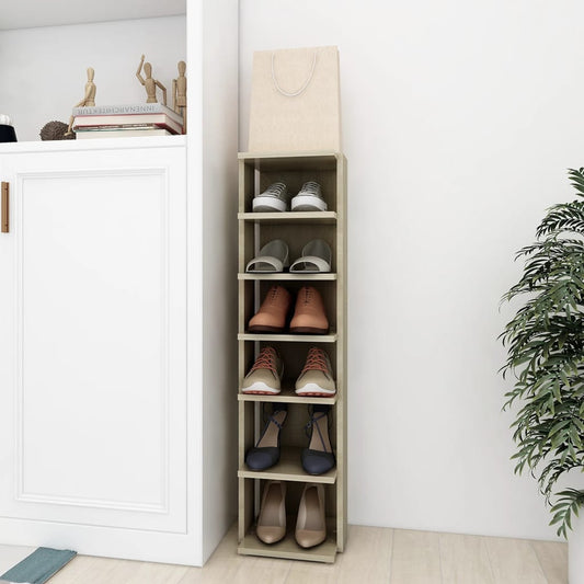 Schuhschrank Sonoma-Eiche 27,5X27X102 Cm Holzwerkstoff Sonoma Eiche