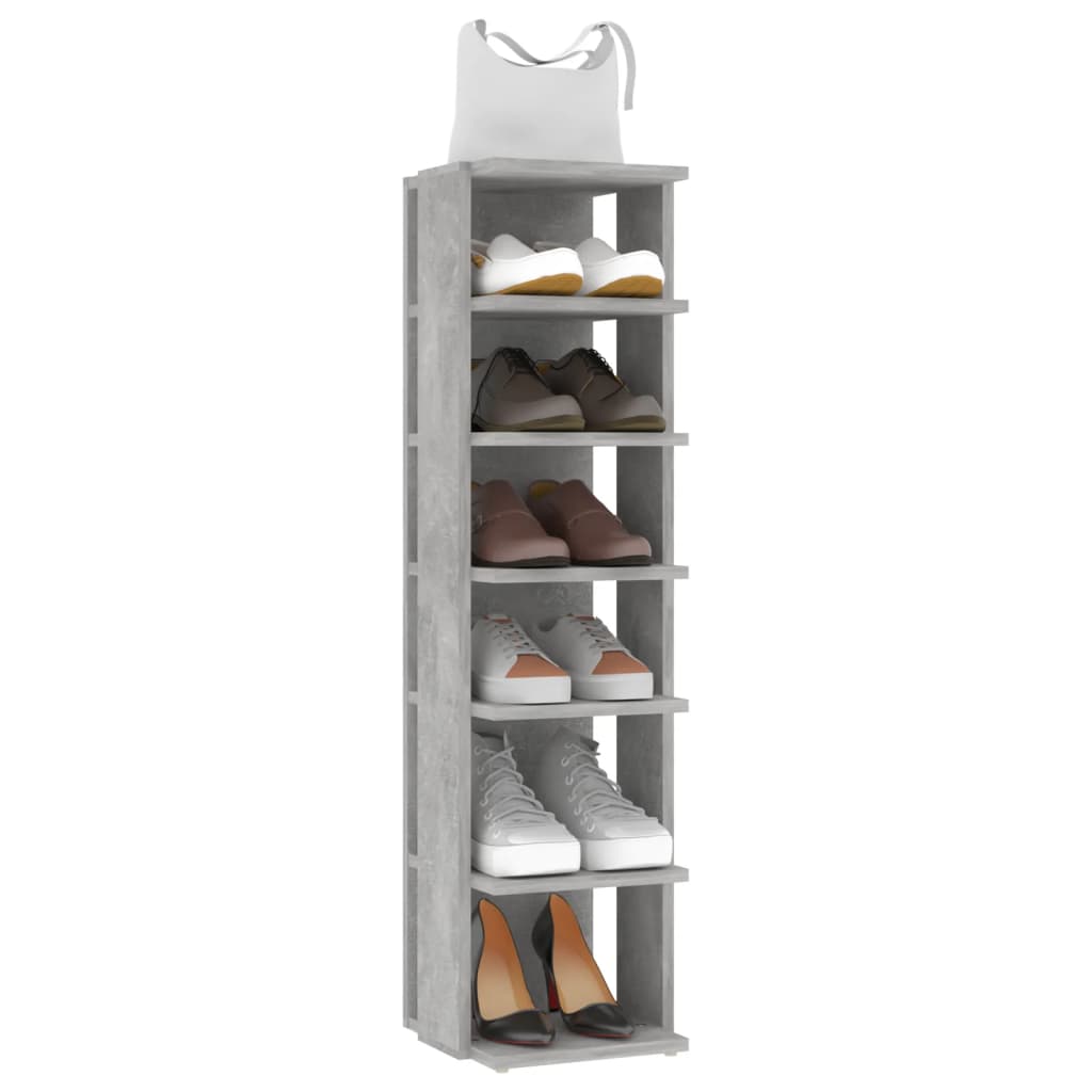 Schuhschrank 27,5X27X102 Cm Holzwerkstoff Betongrau