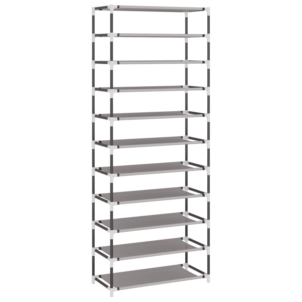 Schuhschrank Stoff Grau