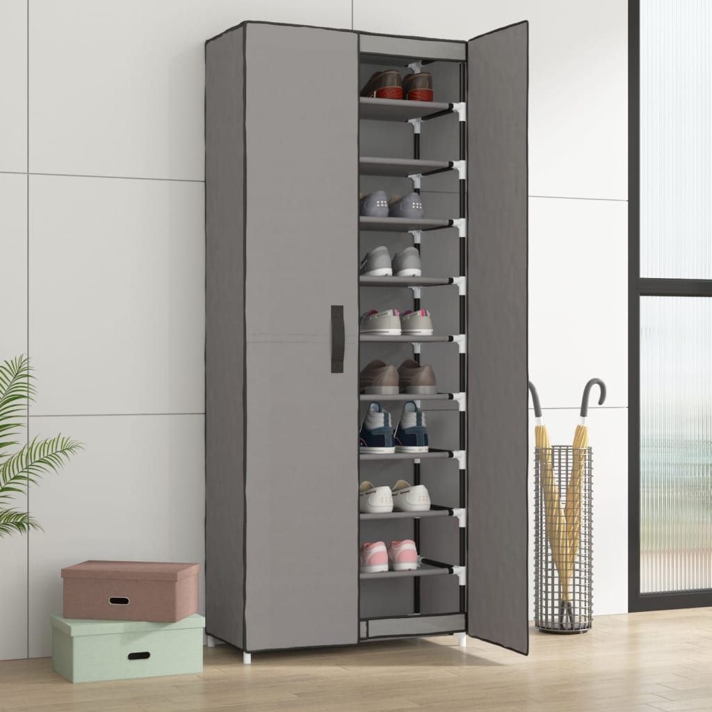 Schuhschrank Stoff Grau