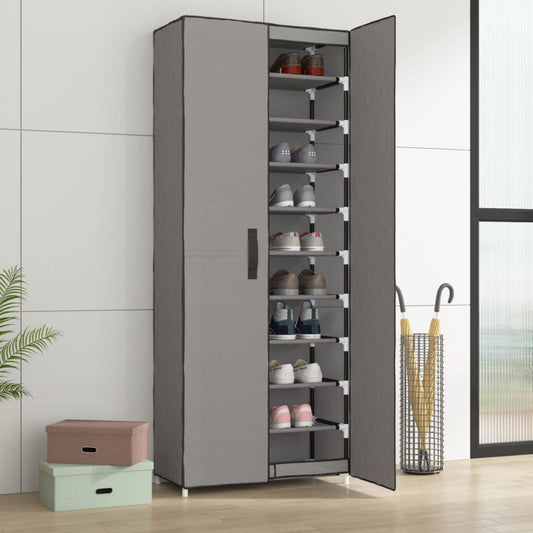 Schuhschrank Stoff Grau