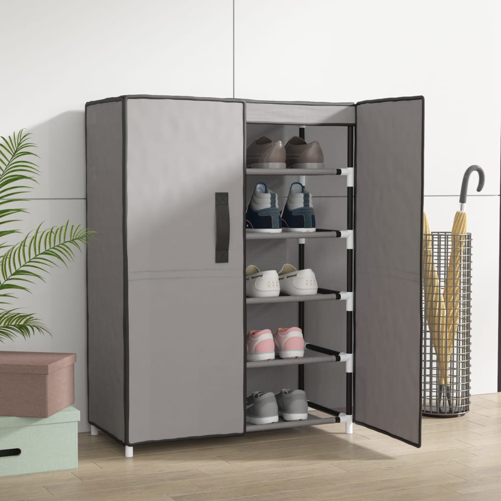 Schuhschrank Stoff Grau