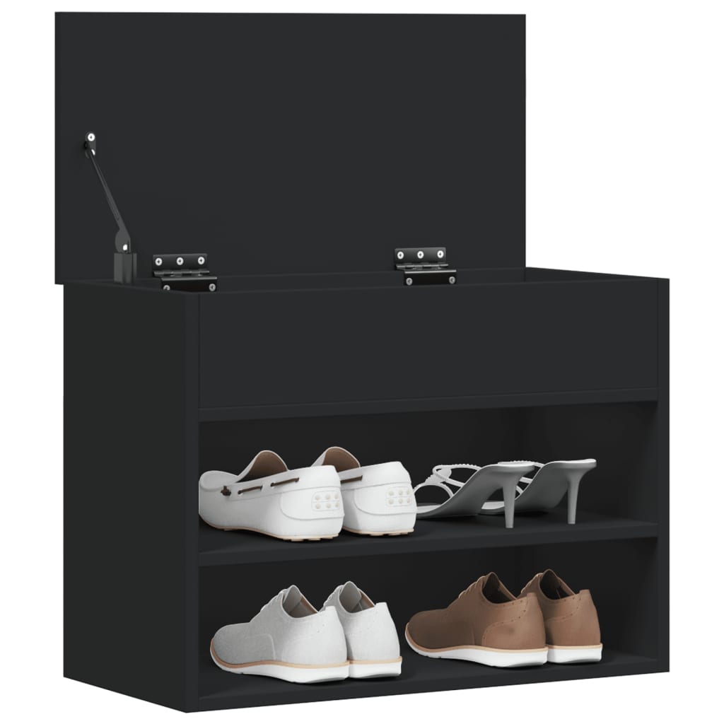 Schuhbank Holzwerkstoff Schwarz