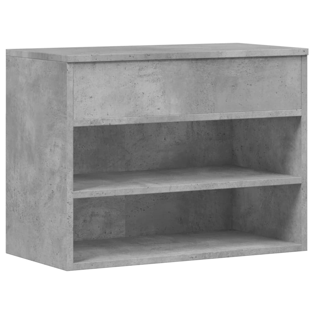 Schuhbank Betongrau 60X30X45 Cm Holzwerkstoff Sonoma Eiche