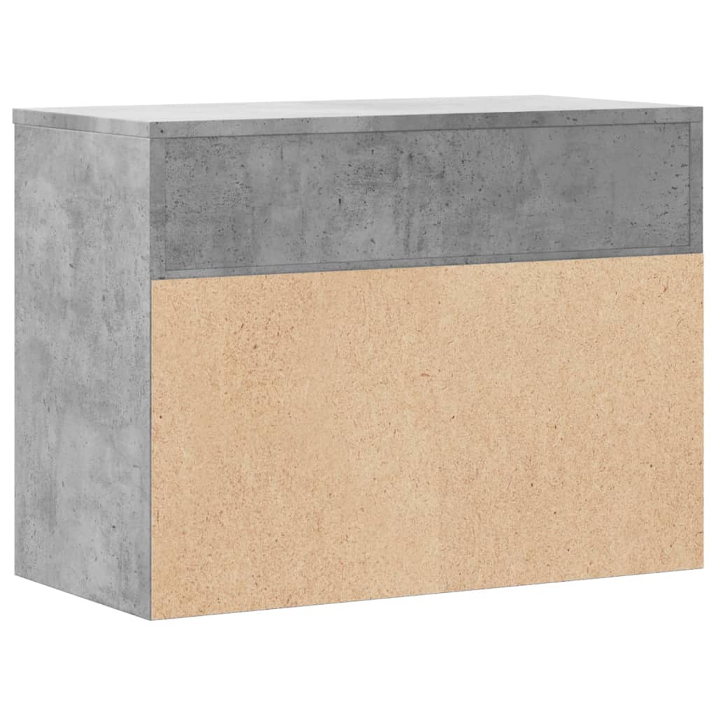 Schuhbank Betongrau 60X30X45 Cm Holzwerkstoff Sonoma Eiche