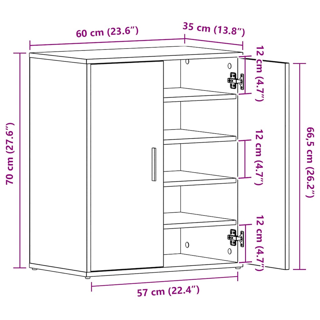 Schuhschrank Holzwerkstoff Weiß