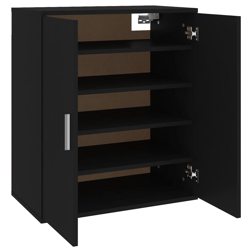 Schuhschrank Holzwerkstoff Schwarz