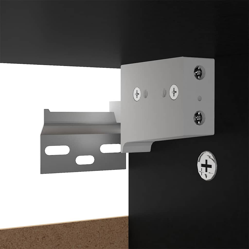 Schuhschrank Holzwerkstoff Schwarz