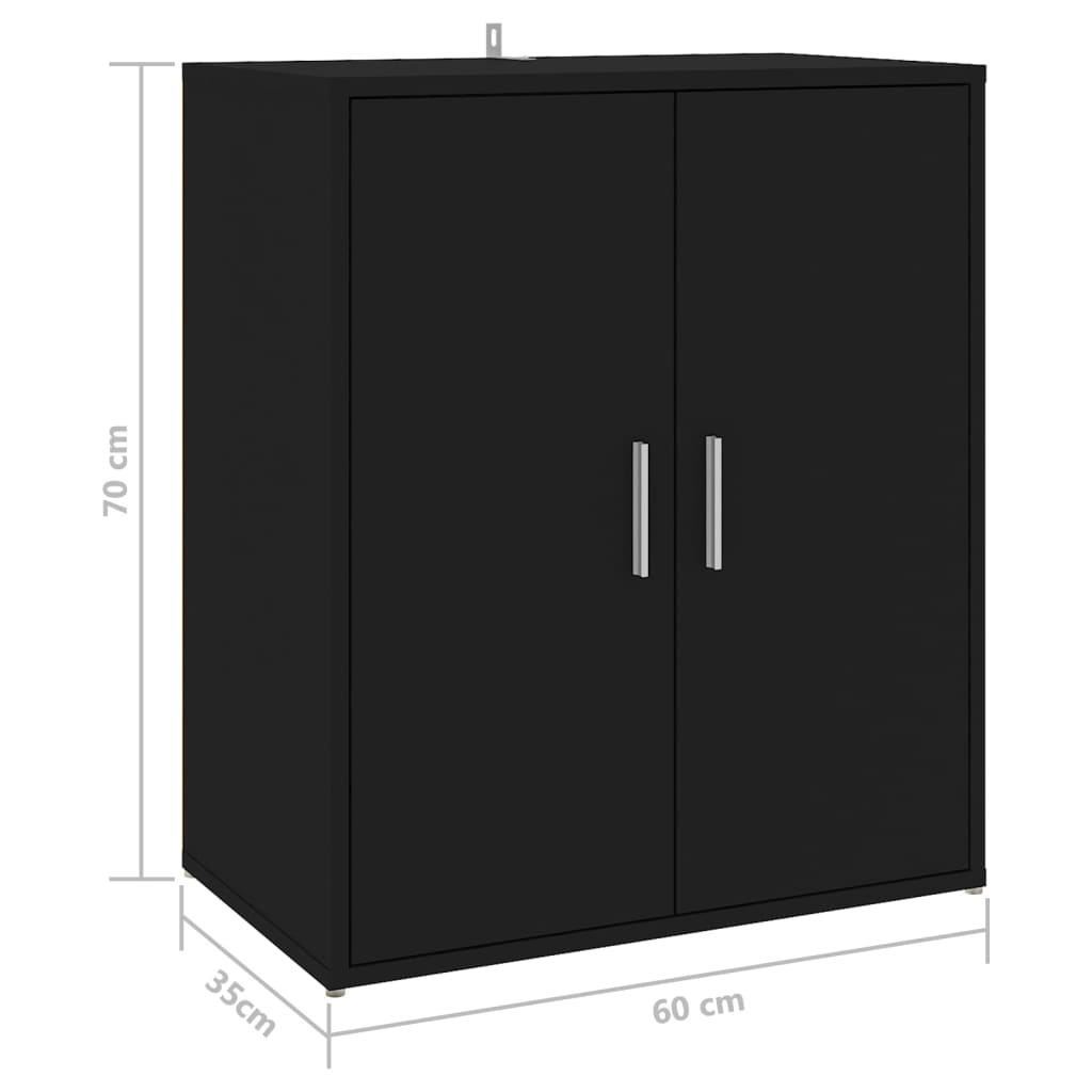 Schuhschrank Holzwerkstoff Schwarz