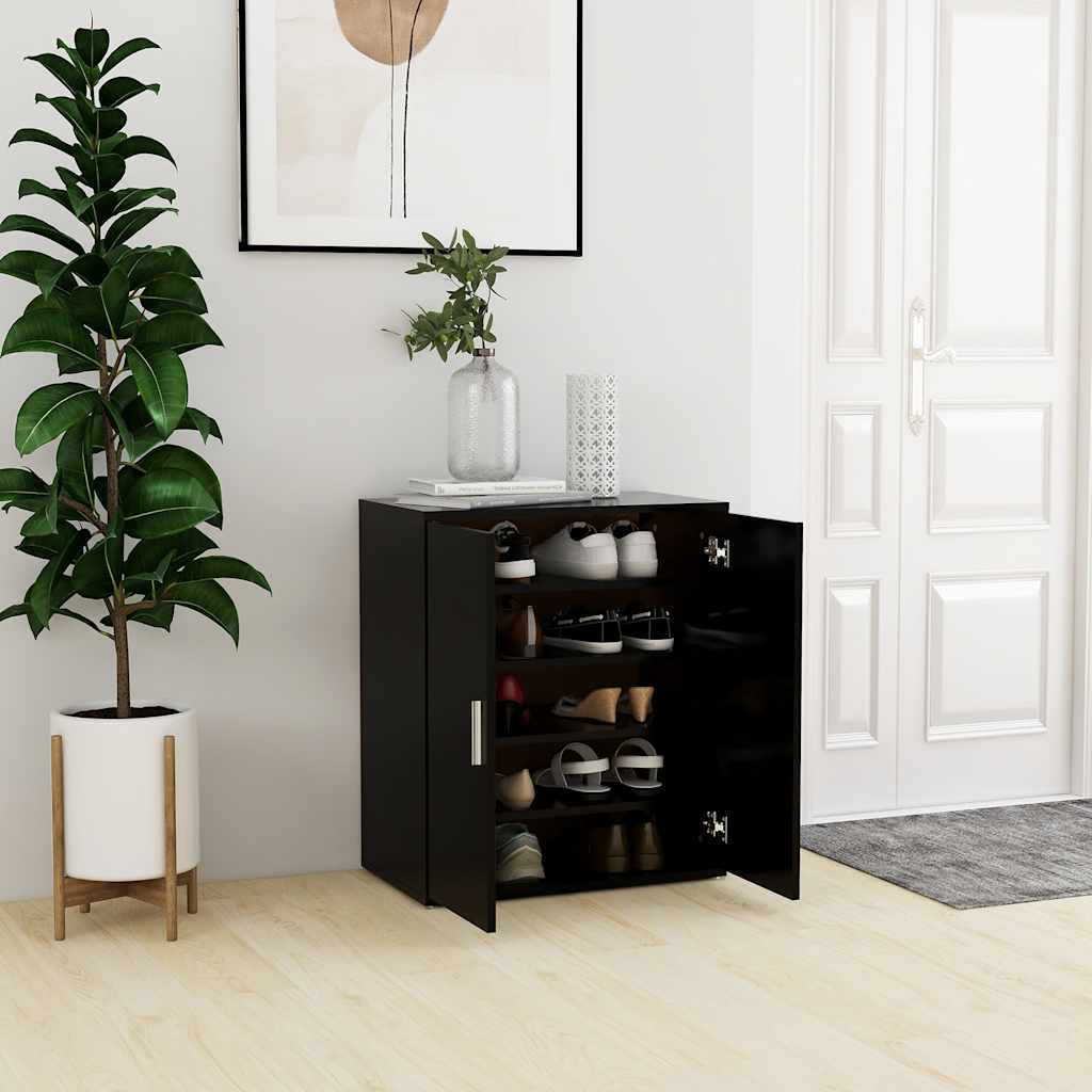 Schuhschrank Holzwerkstoff Schwarz