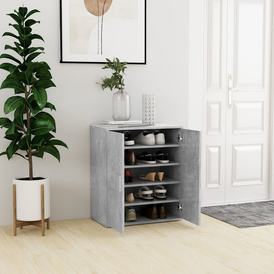 Schuhschrank Holzwerkstoff Betongrau