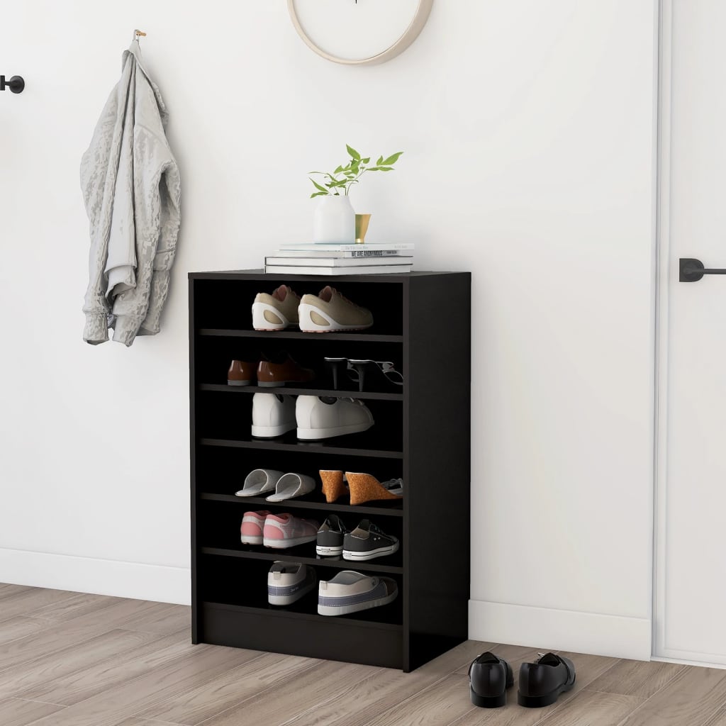 Schuhschrank Holzwerkstoff Schwarz