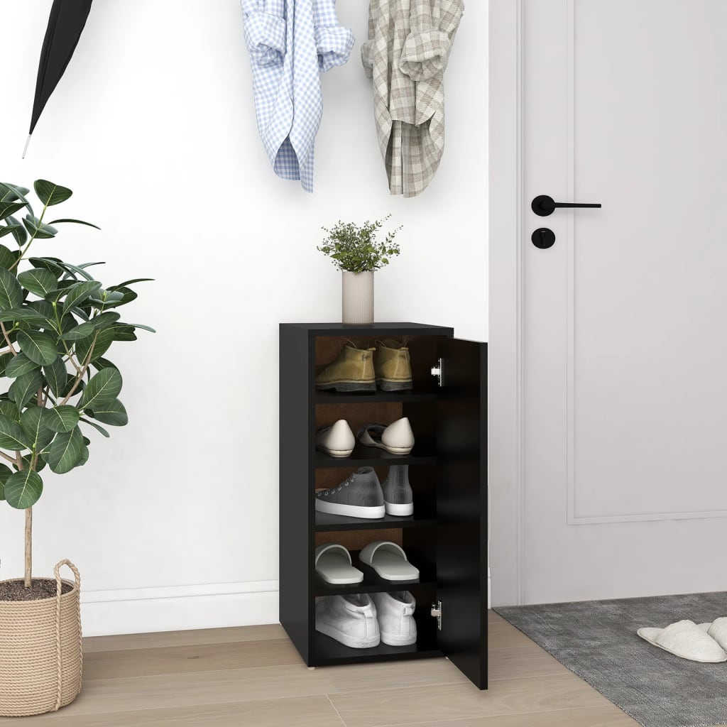 Schuhschrank Holzwerkstoff Schwarz